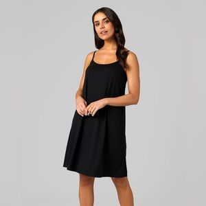2/$10 Super Soft & comfy 32 Degrees Dress w/bra, Black, XL